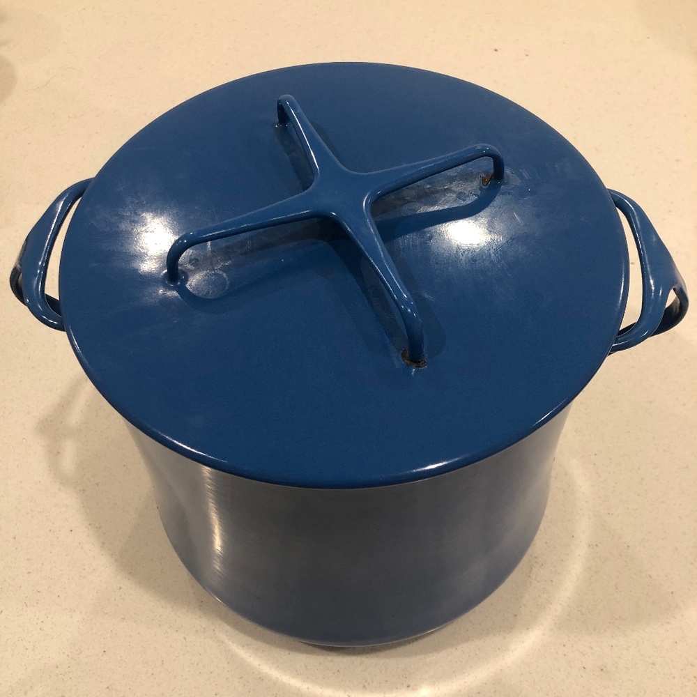 Blue Dansk Enamel Stock Pot